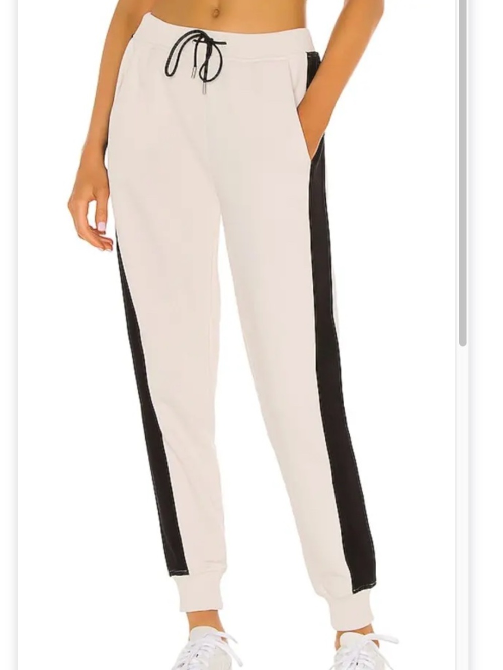 ATM Anthony Melillo Cream/ Black Jogger Sweatpants LARGE L